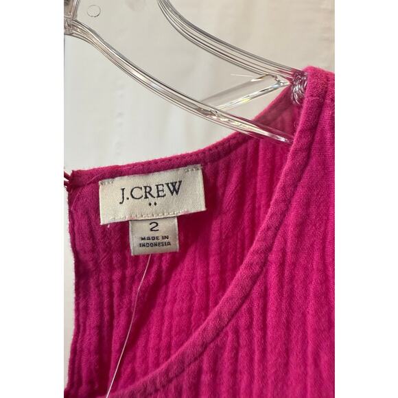 J Crew Womens Pink Mini Gauze Dress Sleeveless Style BP628 New with Tags - Picture 6 of 7